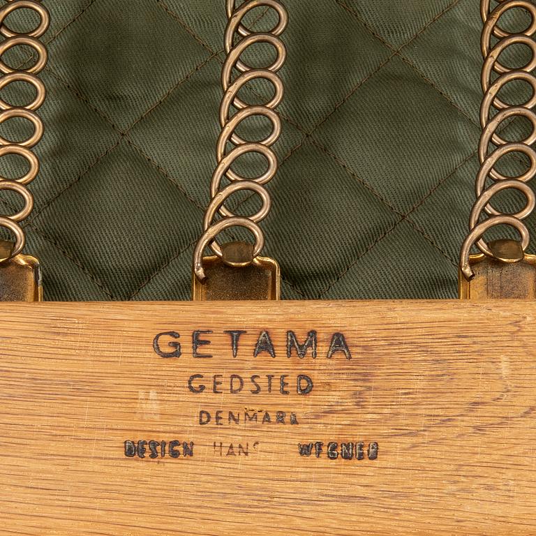 Hans J. Wegner, armchairs, a pair, "GE 240/The Cigar", Getama, Gedsted, Denmark, 1960s.