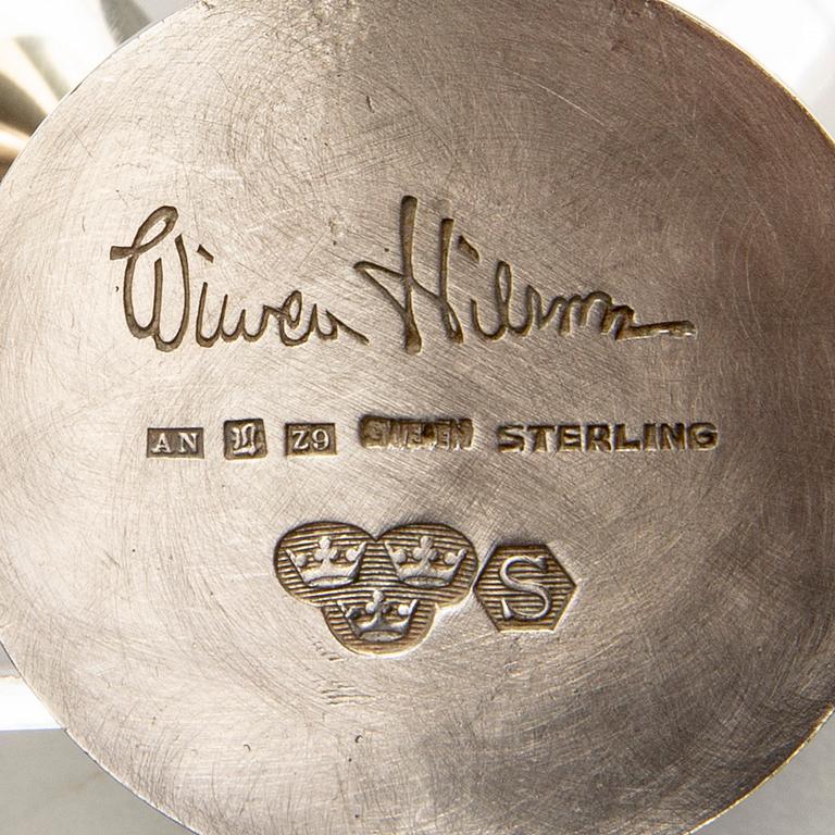 Wiwen Nilsson, six silver cocktail cups, Lund 1974.