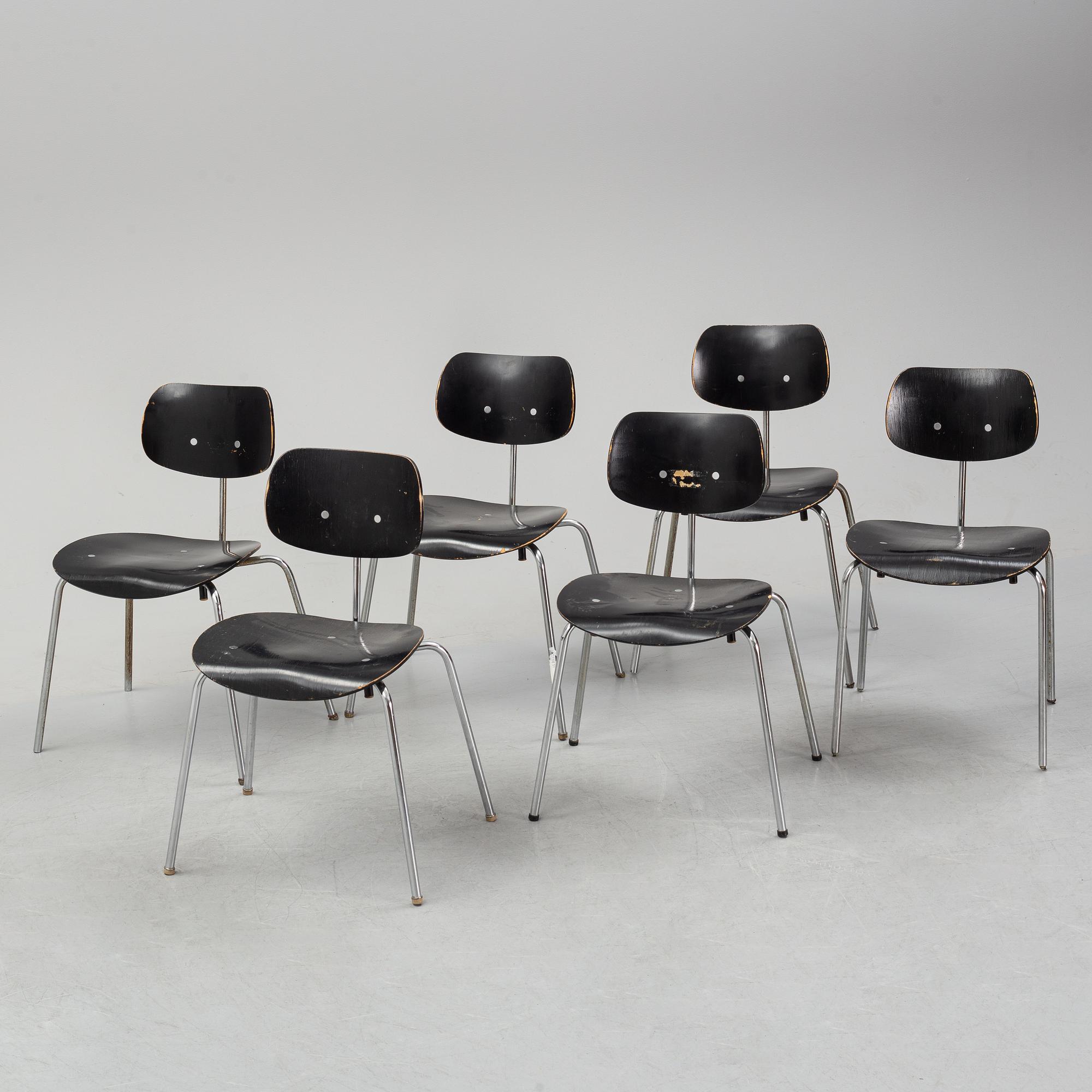 Egon Eiermann, six 'SE 68' chairs, Wilde & Spieth.