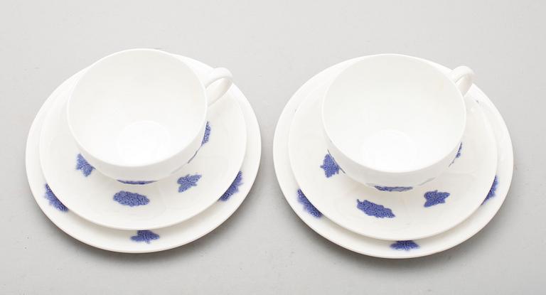 SERVISPORSLIN, 16 del, porslin, Blå Blom, Gustavsberg.