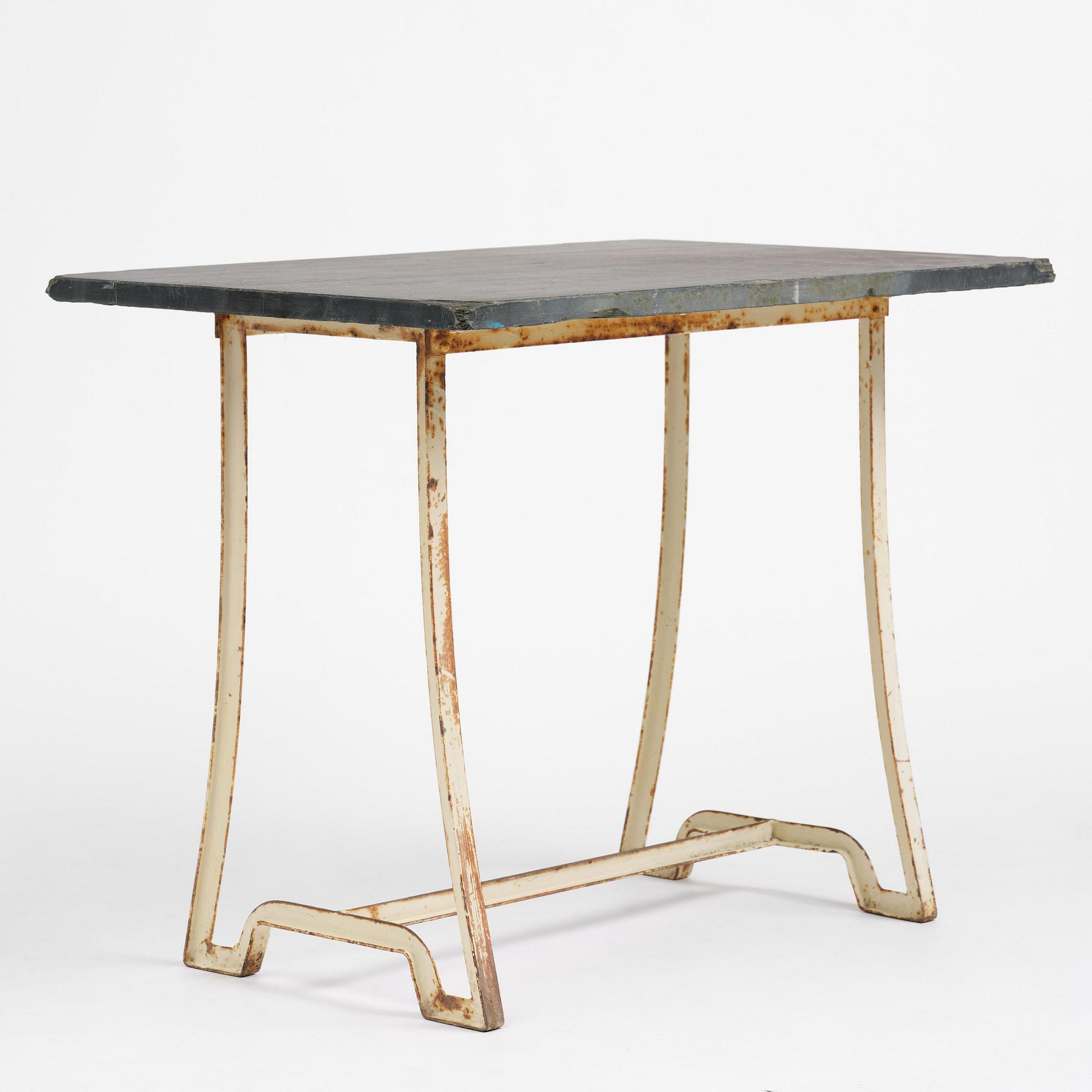 Carl Hörvik, a garden furniture set, a table and four chairs, possibly produced by Thulins vagnfabrik, Skillingaryd, Sweden.