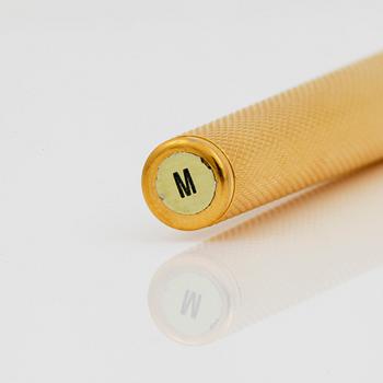 RESERVOARPENNA, gulddoublé, stiftet märkt 14k, för Dunhill av Montblanc, 1980-tal.