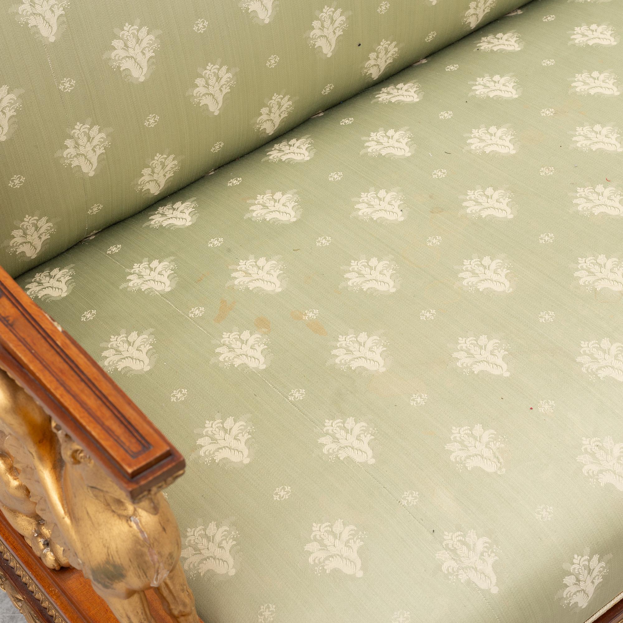 An Empire style sofa, first half of the 20th century.
