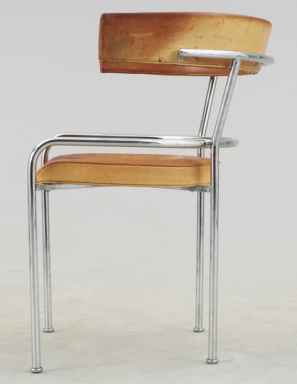 A Gunnar Asplund 'GA-1' chrome plated chair, Källemo post 1988.