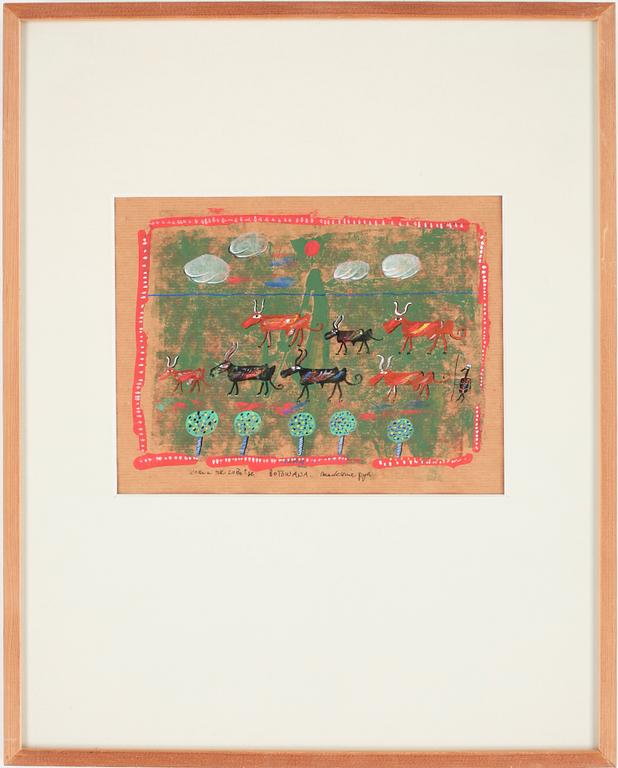 MADELEINE PYK, gouache på papper, sign.