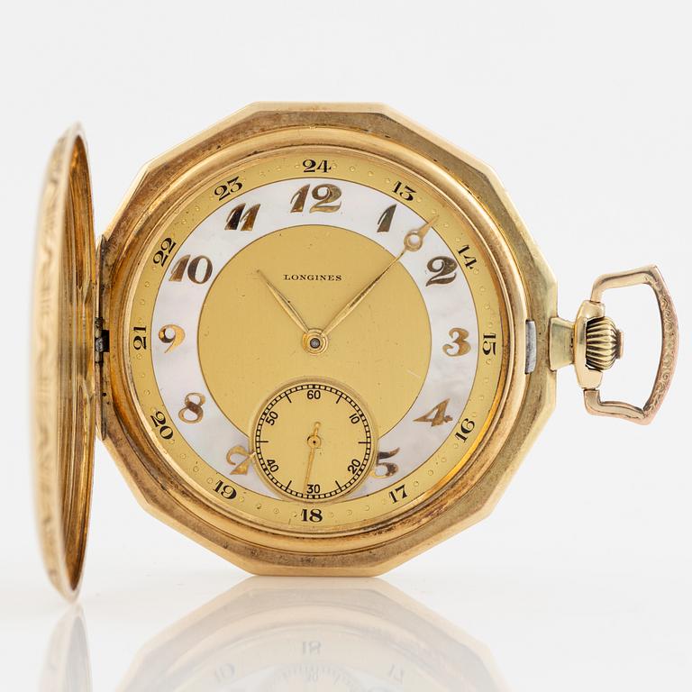 Longines 14K gold. pocket watch, 50 mm.