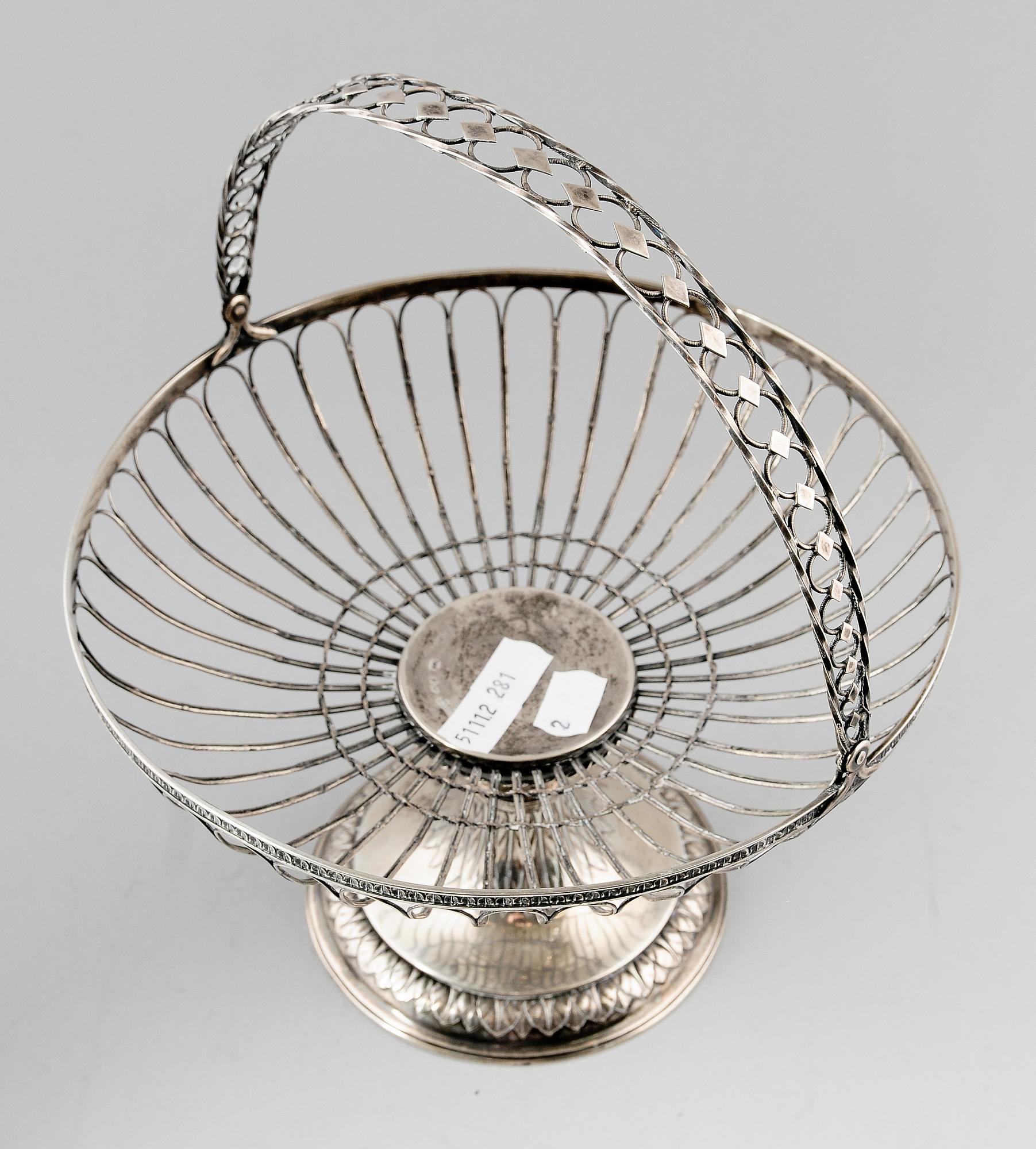BRÖDKORG, silver, CP Lampa, 1825/1827.