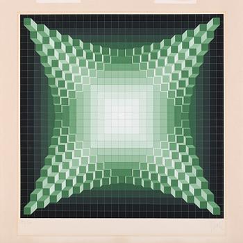 Jean-Pierre Vasarely (Yvaral) · JEAN-PIERRE VASARELY (YVARAL), färgseriegrafi, signerad och numrerad 122/200.