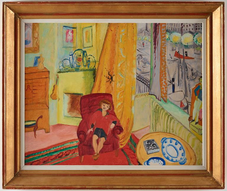 Sigrid Hjertén, "Iván i fåtöljen" (Iván in the armchair).