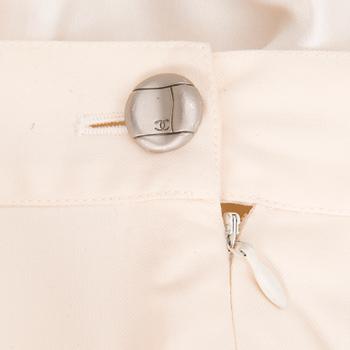 A Pair of White Chanel Wool Trousers, size 44(FR).