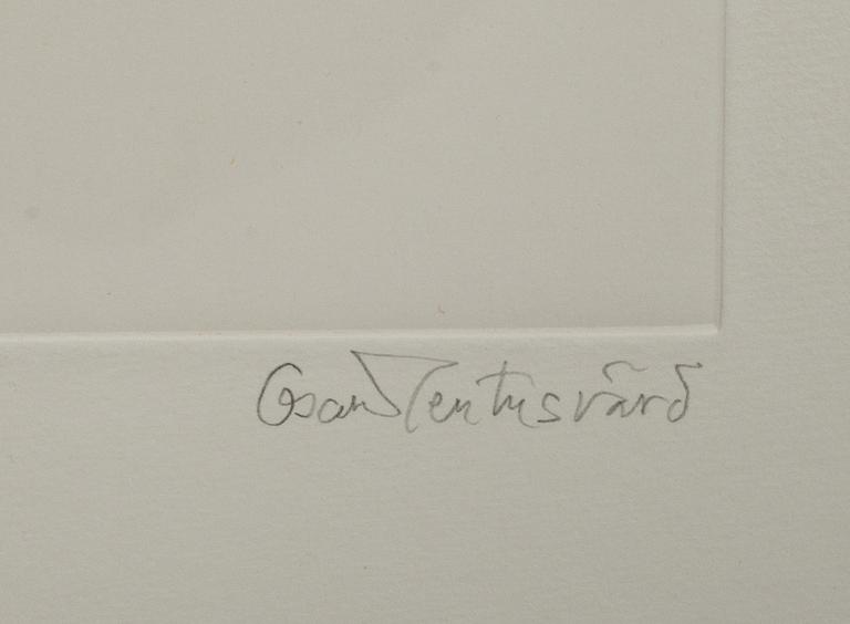 OSCAR REUTERSVÄRD, färglitografi, signerad och numrerad 3/90.