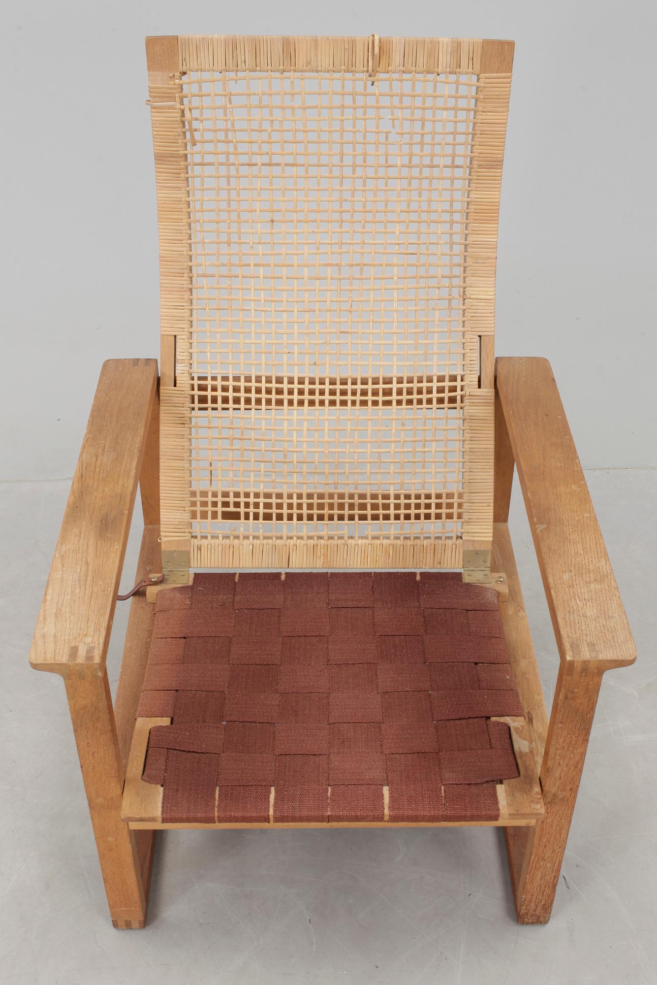 FÅTÖLJ,"Slädesstolen", Börge Mogensen, Danmark.