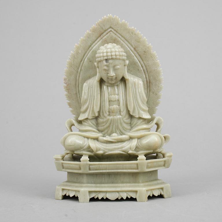 BUDDHA, soapstone, 1900-tal.