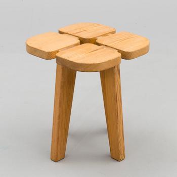 A 1960s 'Four-leaf clover' stool for Oy Stockmann Ab, Keravan puusepäntehdas, Finland.