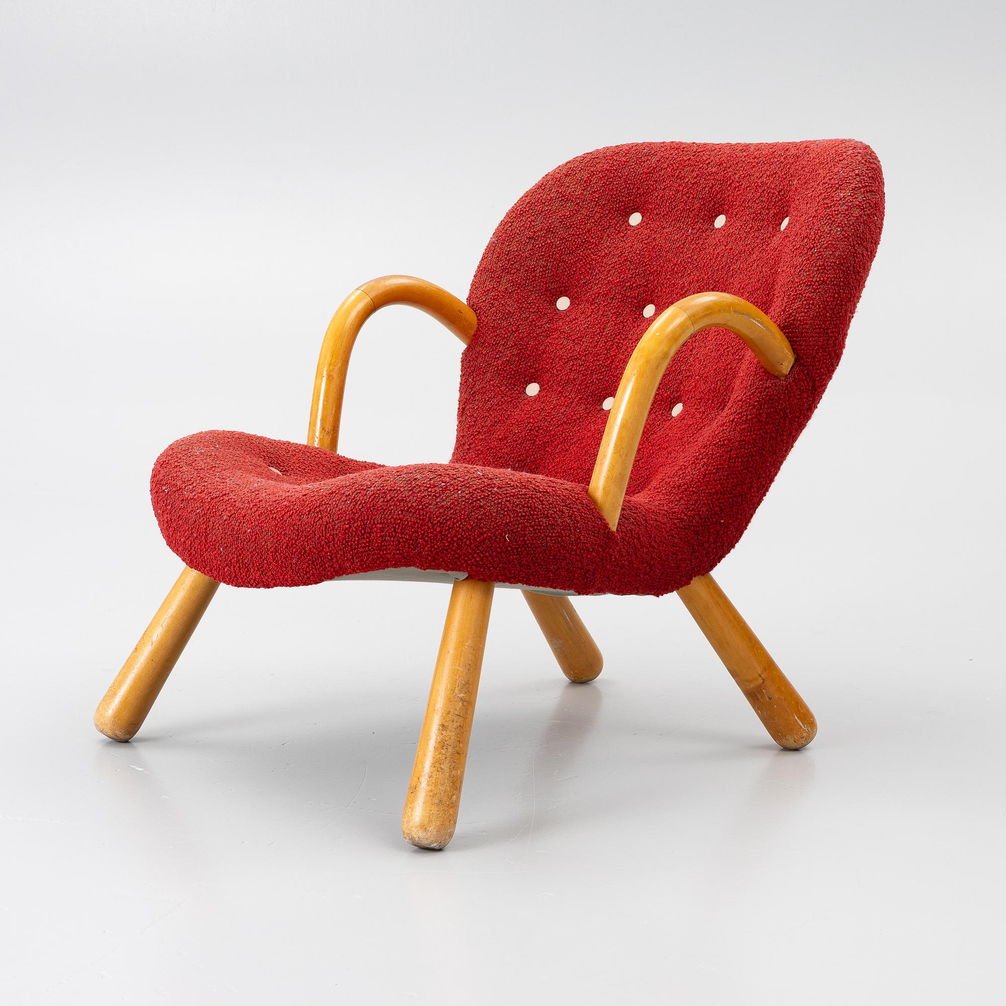 Scandinavian Modern, fåtölj, Musling/Clam Chair, 1940/50-tal.