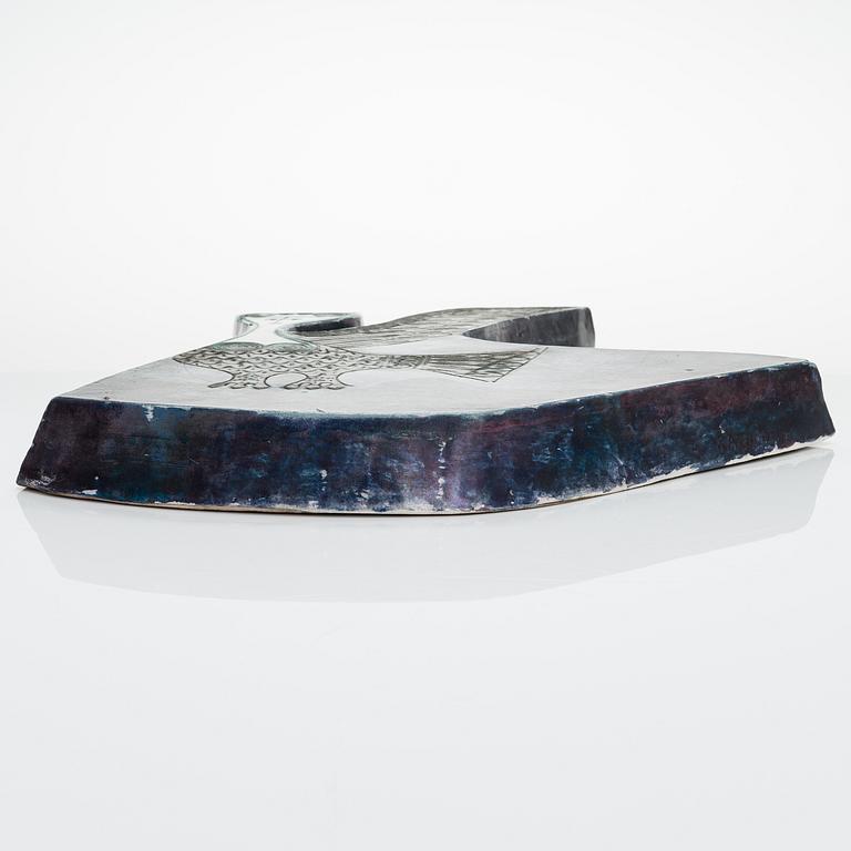 Birger Kaipiainen, a stoneware relief signed Kaipiainen.