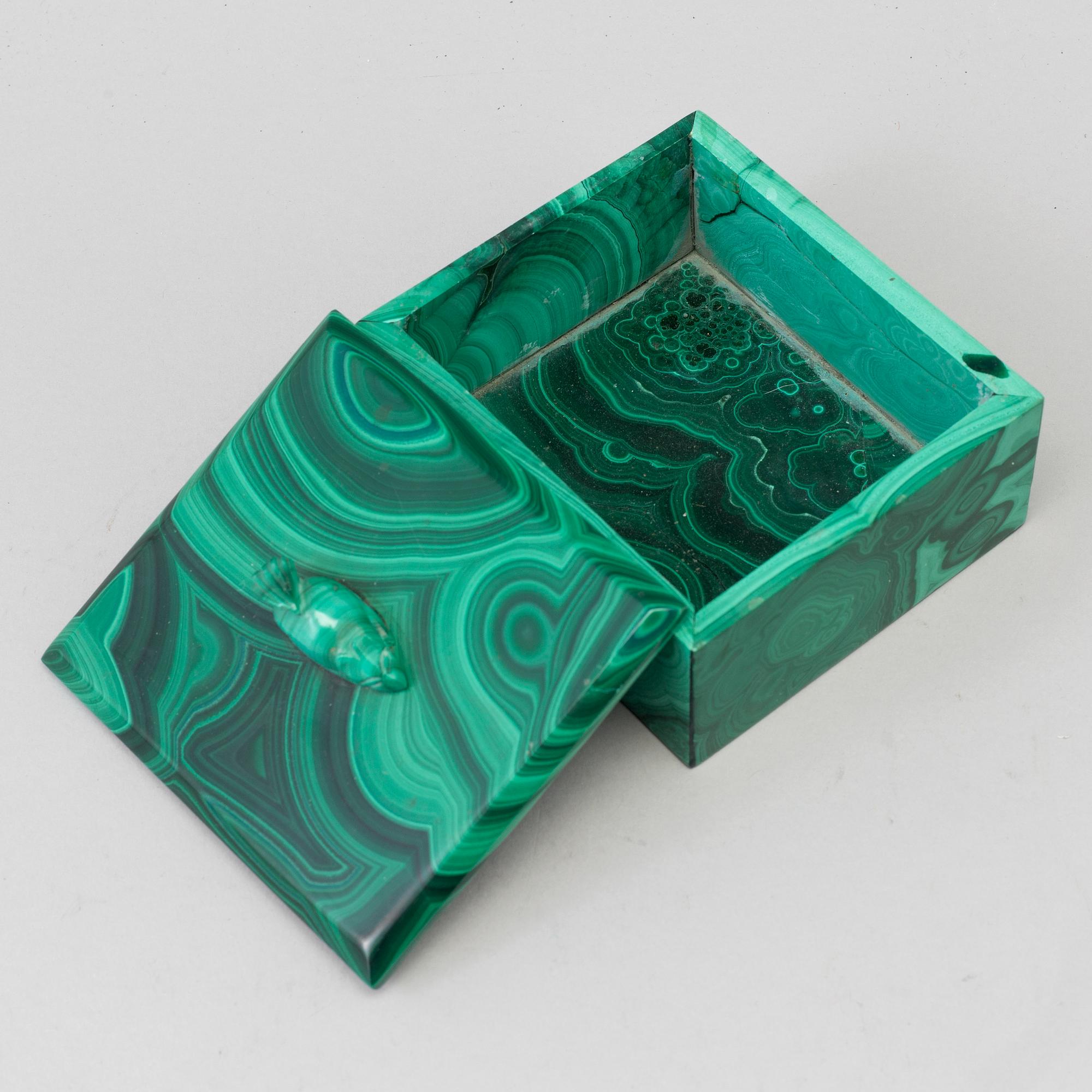 A first half of the 20th century malachite box.