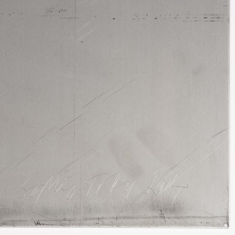 Sophie Tottie, "White Lines (steel drawing) rattan texture".