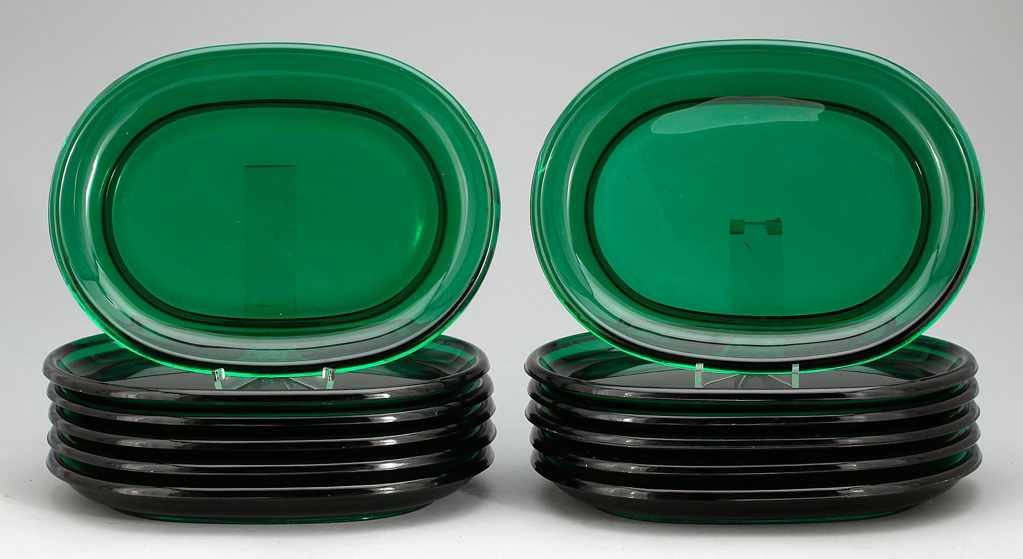 HUMMERTALLRIKAR, 12 st, glas, Josef Frank, Firma Svenskt Tenn, Reijmyre eller Gullaskruf.