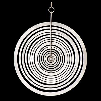 Tapio Wirkkala, PENDANT, "Silver moon", silver. Kultakeskus 1971.