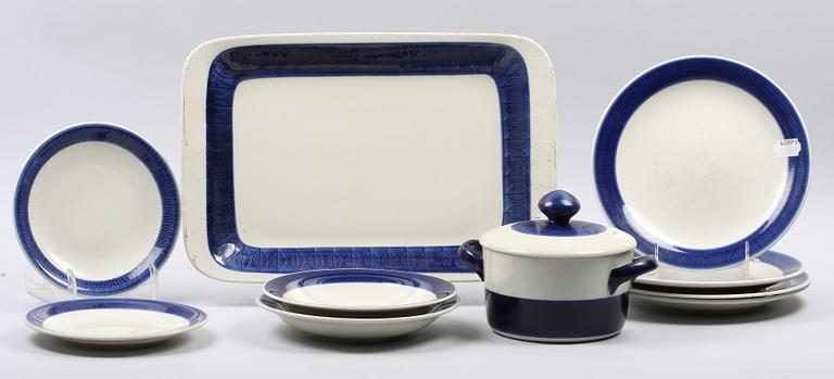 MATSERVISDELAR, 10 st, porslin, Hertha Bengtsson, Rörstrand.