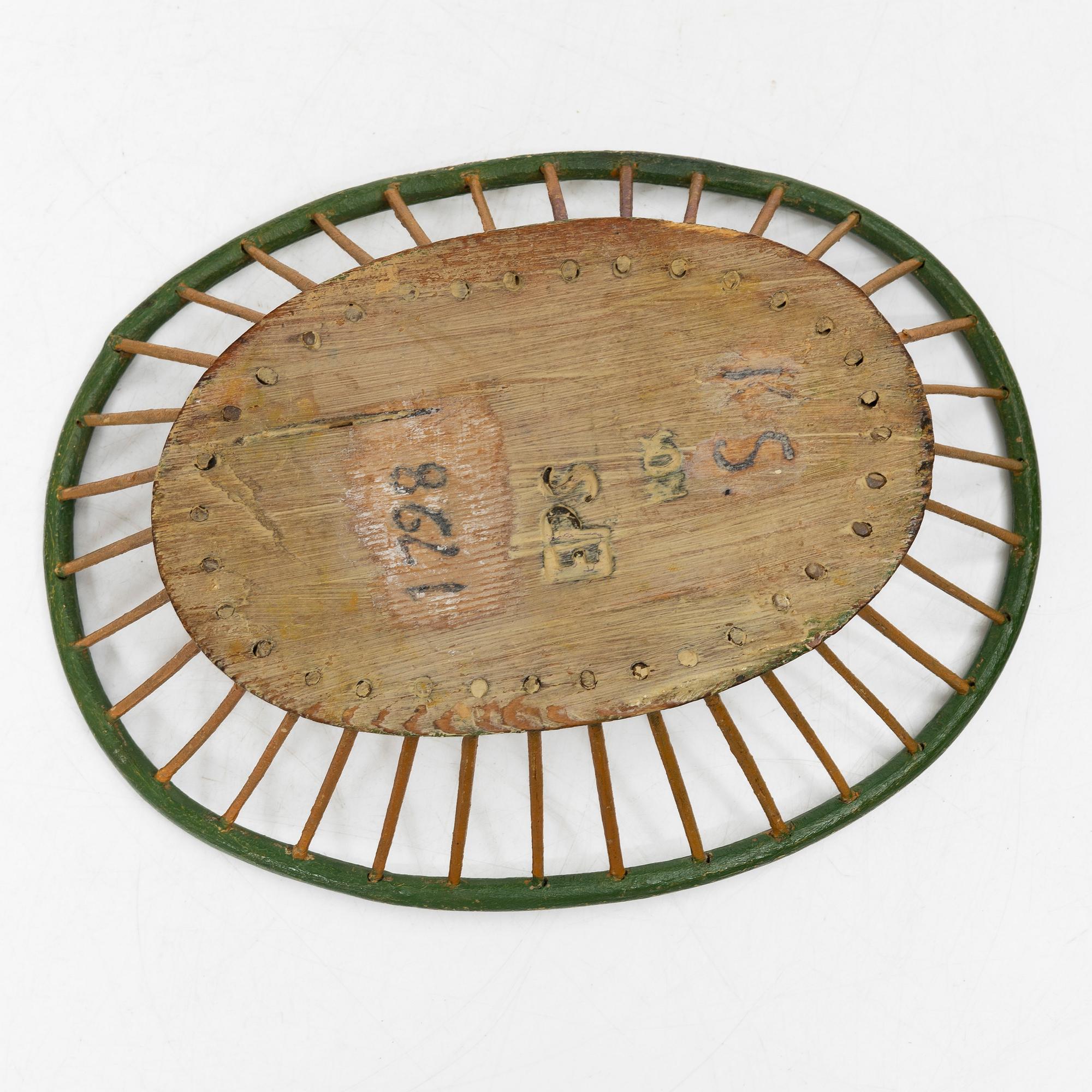 Pine basket, marked 1798.