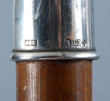 KÄPPAR, 3 st, med silverfattning samt nysilverfattning. 1900-tal.