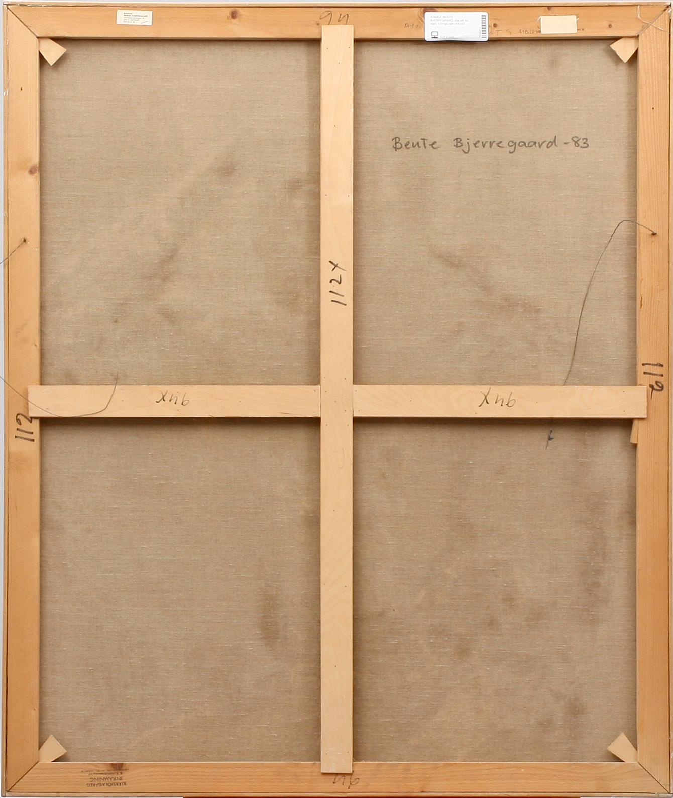 BENTE BJERREGAARD, olja på du, sign, a tergo dat -83.