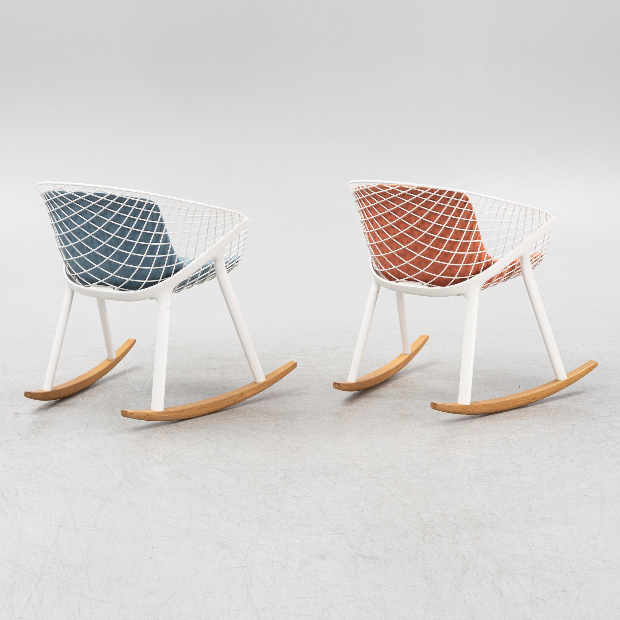 Patrick Norguet, a pair of 'Kobi' rocking chairs, Alias.