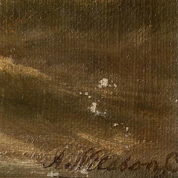 OKÄND KONSTNÄR, oljemålning, sign A. Nilsson.