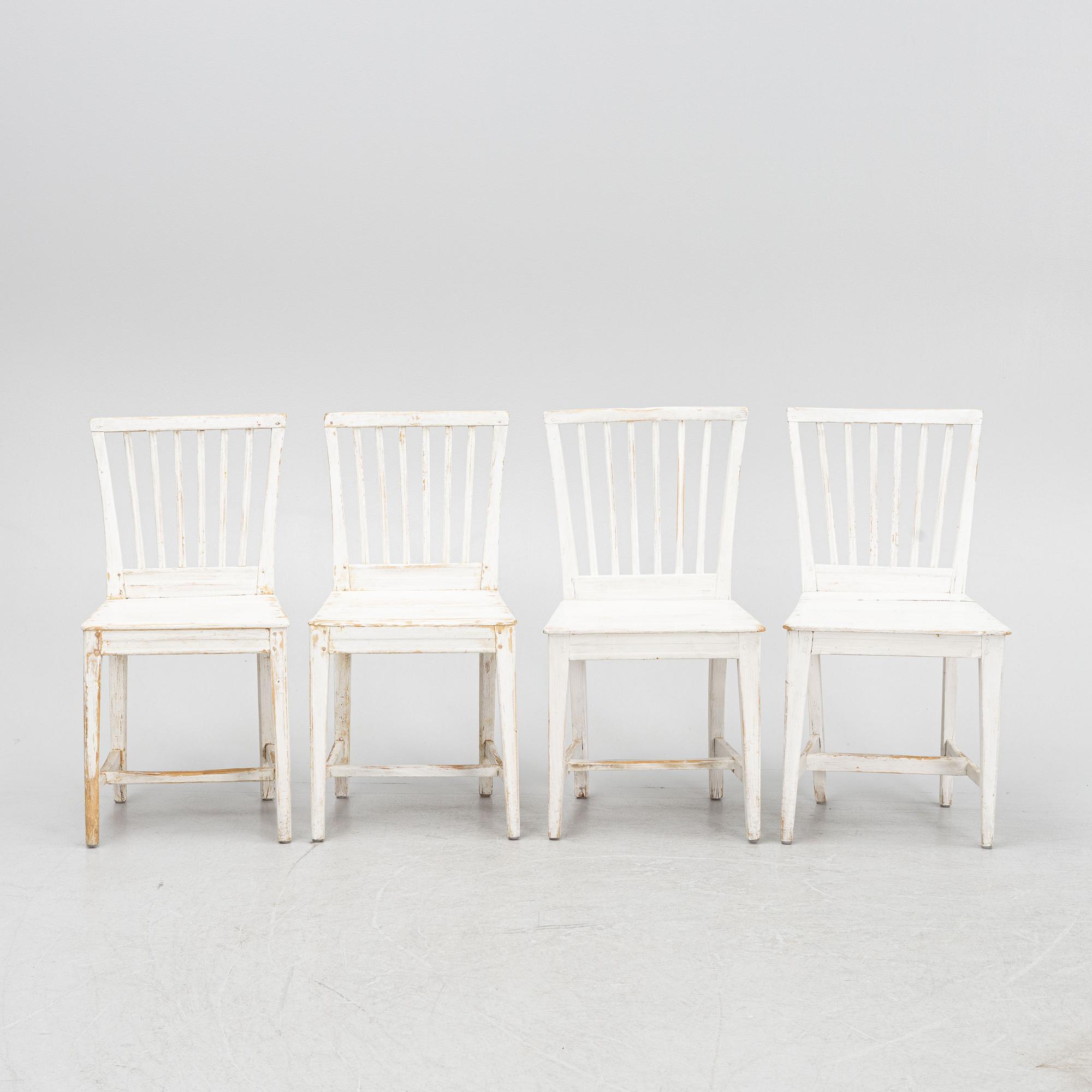 Chairs, 4 pcs, first half of the 19th century.