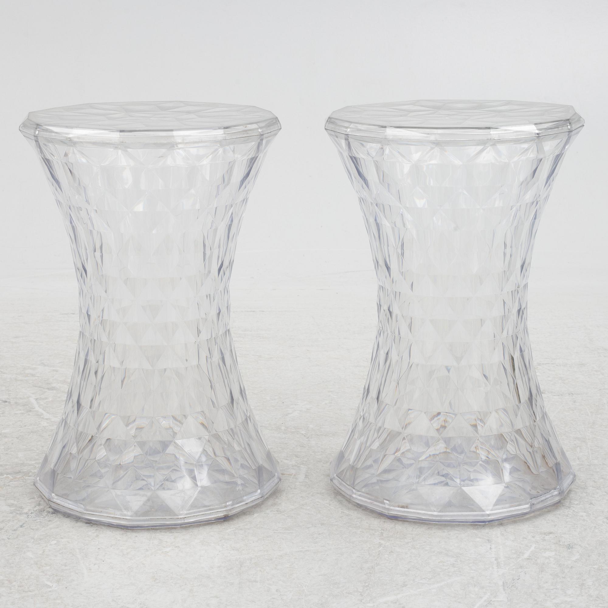 Marcel Wanders, stools, 4 pcs, "Stone", Kartell, contemporary.