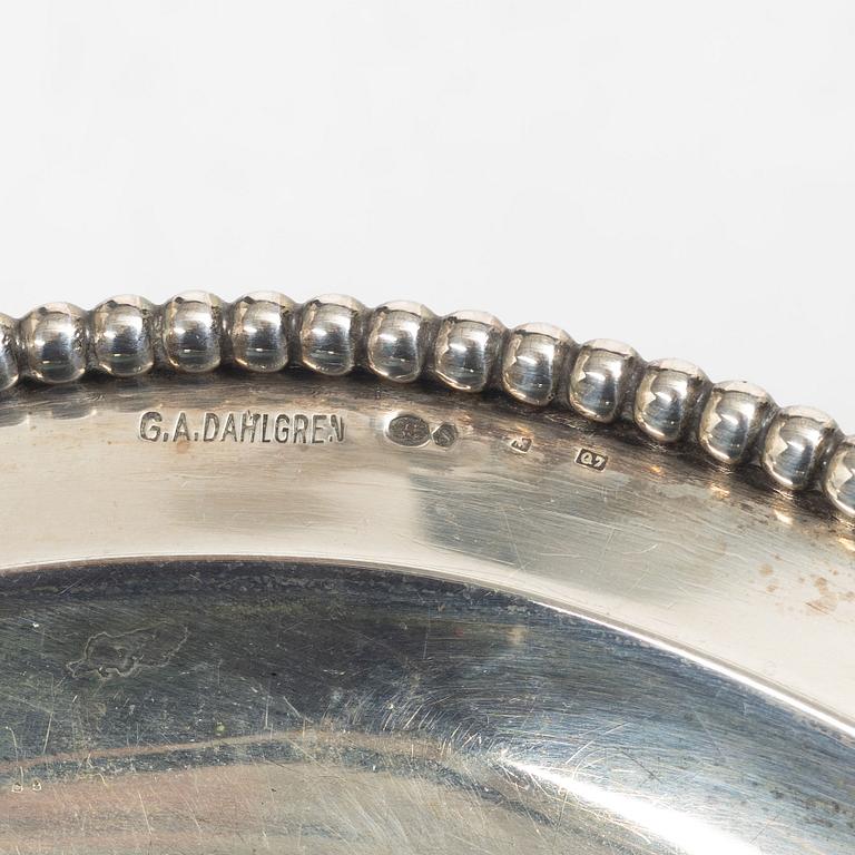 Bricka, silver, GA Dahlgren, Malmö 1918.