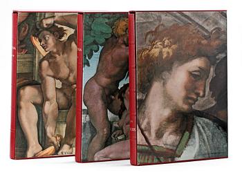 BÖCKER, 3 band, Der neue Michelangelo : Wiedergeburt der wahren Farben in der Sixtinischen Kapelle. Frederick Hartt.