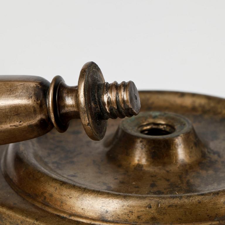 LJUSSTAKE, mässing, barock, 1600-tal.