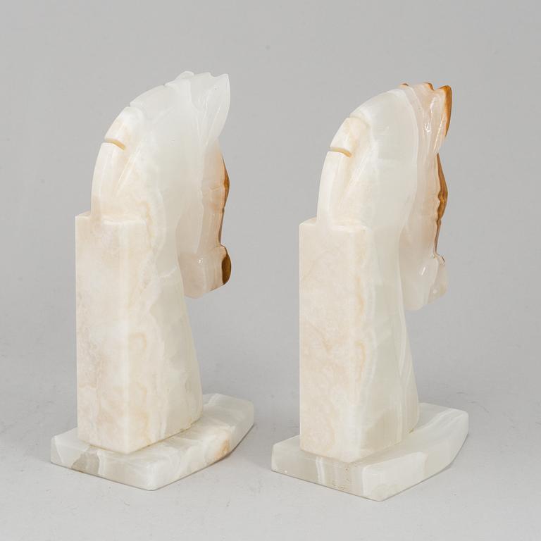 A pair of stone book ends.