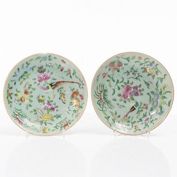 A set of 25 Canton famille rose dishes, 19th century.
