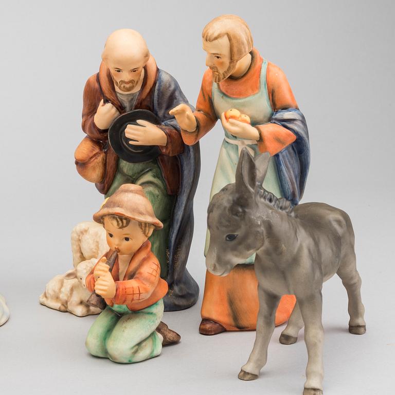 KRUBBFIGURER, 10 st, porslin, MJ Hummel, Goebel, 1900-talets mitt/andra hälft.