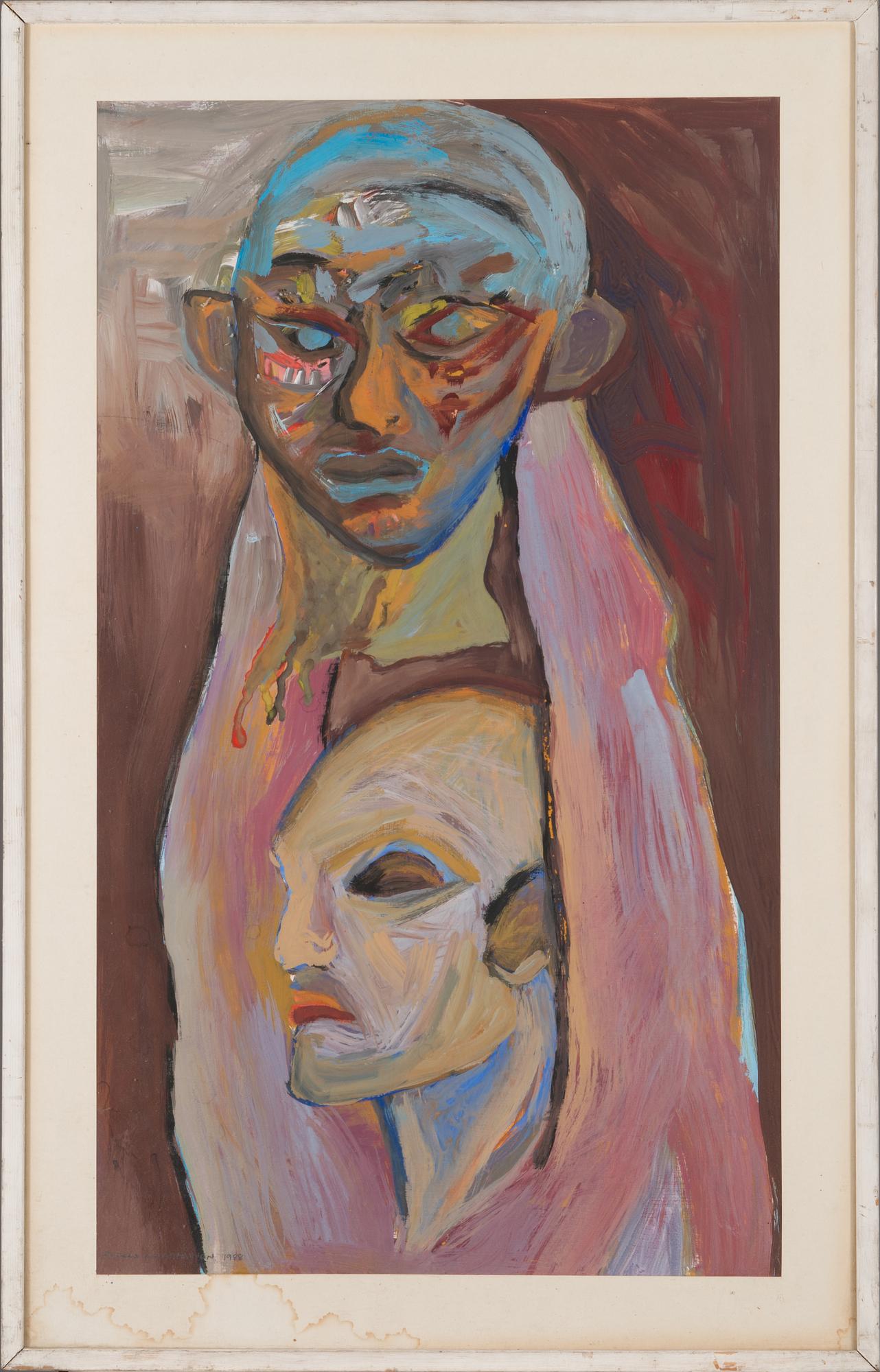 Pirkko Kolehmainen, gouache on paper, signed and dated 1988.