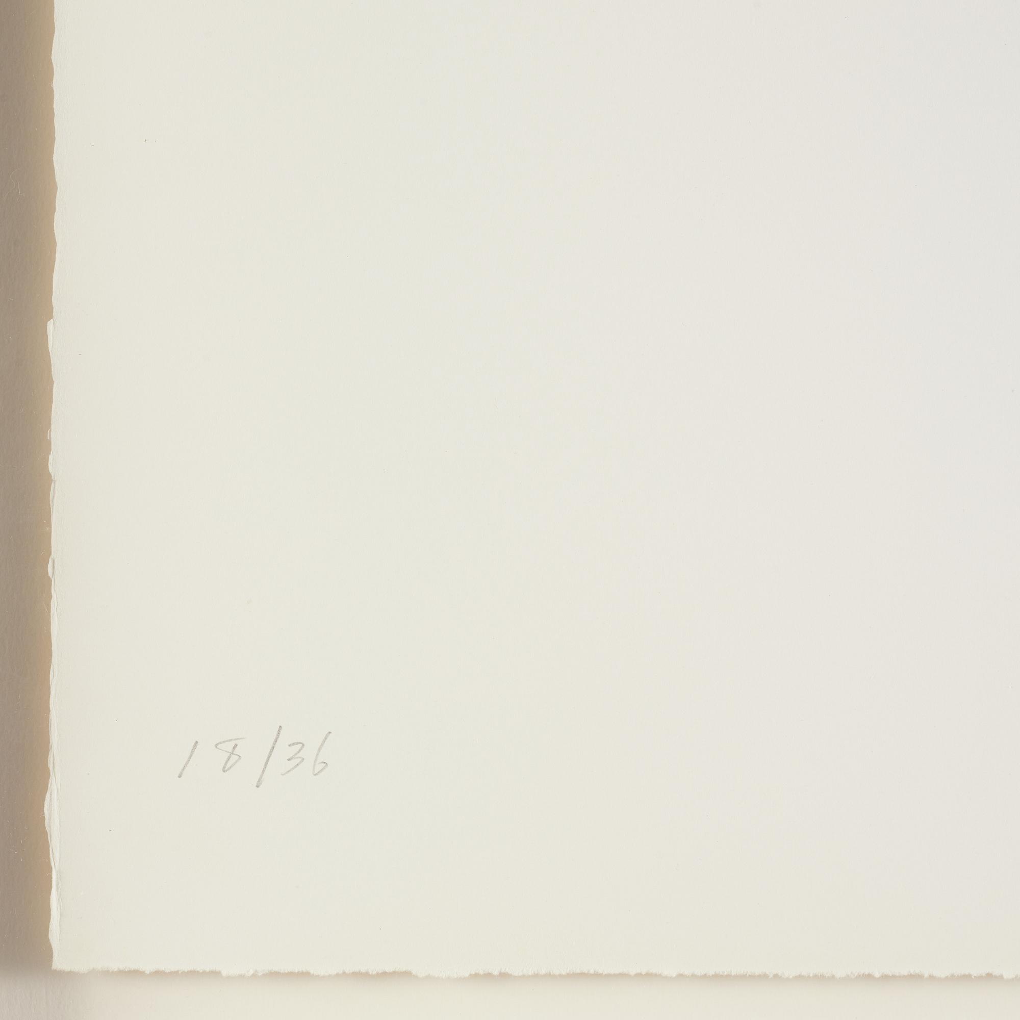 Joel Shapiro, pochoir in colours, 1990. Signed and numbered 18/36.