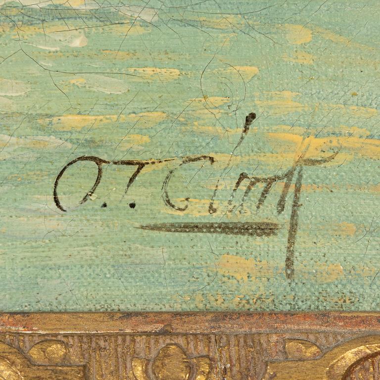 Octavius Thomas Clark, olja på duk, signerad.