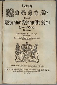 LAGBOK, "Swerikes Rijkes Stadslagh", 1665.