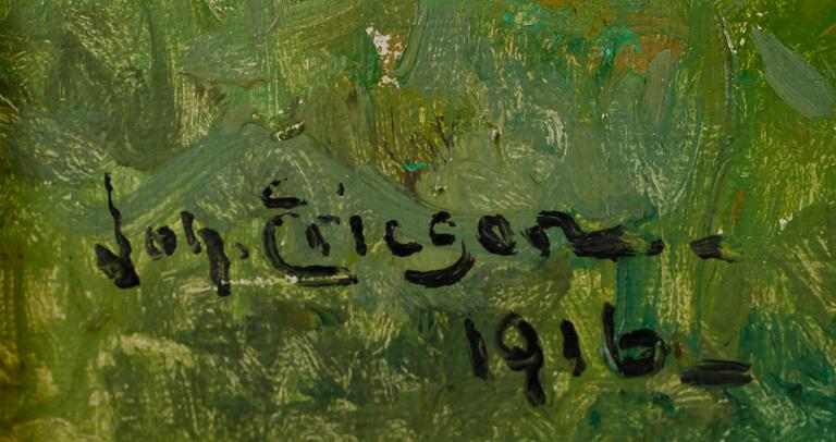 JOHAN ERICSON, olja på duk, sign och dat 1916.