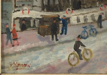 JURGEN VON KONOW, Oil on panel, signed.