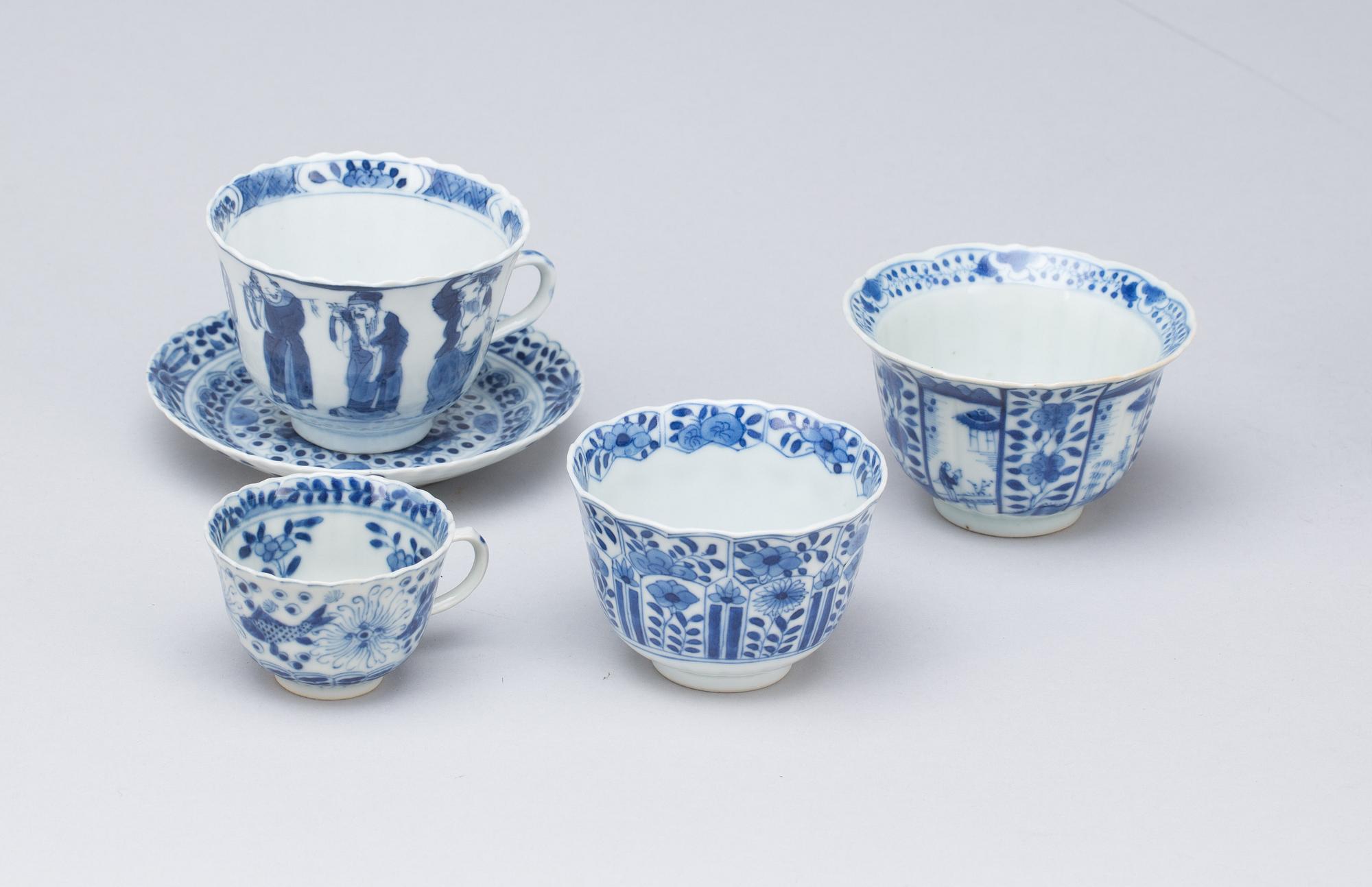 PARTI PORSLIN, 12 delar, porslin, med märkning, Kina 1800-tal.