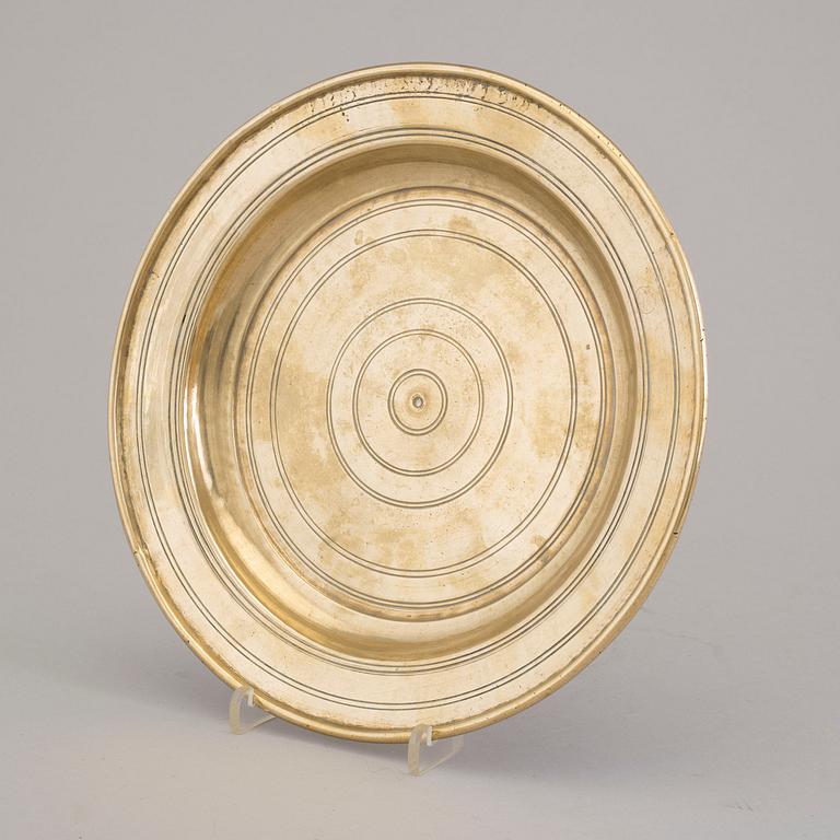 A bronze plate, probably 17th century.