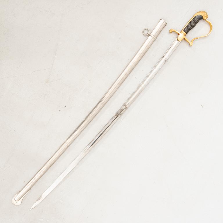 A German officer's sabre 1889 pattern, with scabbard.