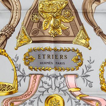 HERMÈS, an "Etriers' silk scarf.