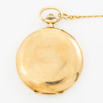 Lange-Uhr, Deutsche Uhrenfabrikation Glashütte, hunter, pocketwatch, 51,5 mm.