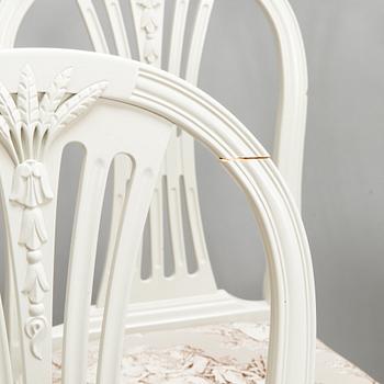 Twelve Gustavian style chairs, late 20th century.